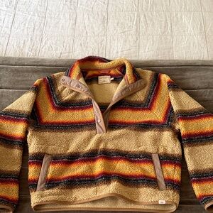 Faherty Multicolor Striped Teddy Jacket